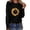 Black, variant on T Shirts For Women Loose Fit Sunflower Print O-Neck Long Sleeve Pullover Sweatshirt Blouse Tshirts Top