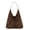 Brown, variant on Women's Suede Leopard-Print Handbag, Large Capacity, Vintage Briefcase