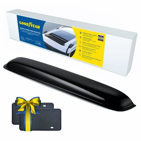 Goodyear Shatterproof Sunroof Wind Deflector 42.5, Tinted Sun and Moonroof Visor for Deflecting Noise, Rain, and Windy Weather, Car Accessories, Sun Shade Light Tint - GY004902