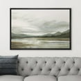 thumbnail image 3 of PixonSign Framed Canvas Print Wall Art Storm Cloud Mountain Range Lake Nature Wilderness Illustrations Fine Art Decorative Farmhouse/Country Relax/Calm/Cozy Multicolor Zen for Bedroom - 16"x24" Black, 3 of 5