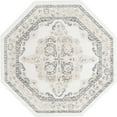 thumbnail image 4 of Unique Loom Parker Collection Area Rug - Merakli (5' Octagon Ivory/Black), 4 of 6