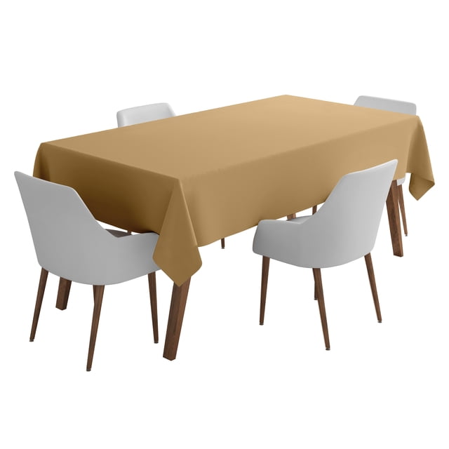 Vargottam Indoor/OutdoorTablecloth58 x 58" InchSquareTablecloth Waterproof PatioTableCloths, Spring/SummerTableCoversfor Backyard CircularTable/BBQs/Picnic -Beige