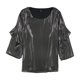thumbnail image 1 of Alfani Blusa con mangas con volantes metálicos para mujer, gris, mediana, 1 of 1