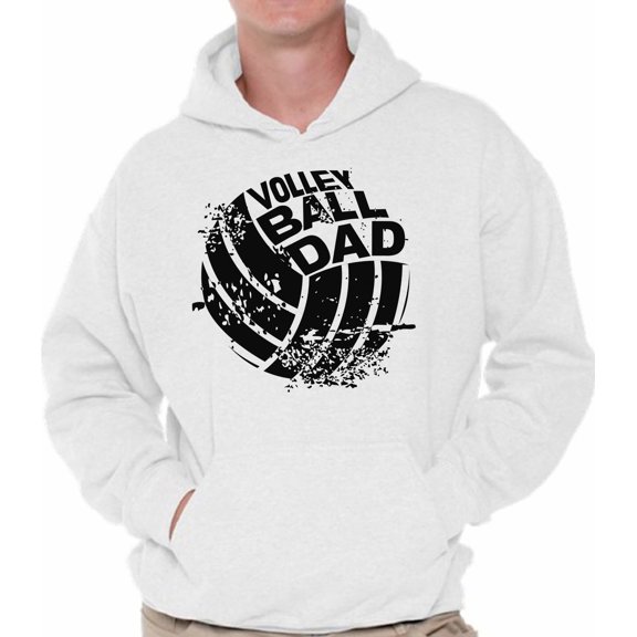 Awkward Styles Men's Volleyball Dad Graphic Hoodie Tops Black Team Sport Volleyball Father's Day Gift