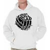 Awkward Styles Mens Volleyball Dad Graphic Hoodie Tops Black Team Sport Volleyball Fathers Day Gift