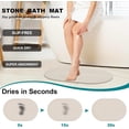 thumbnail image 3 of Stone Bath Mat Diatomaceous Earth Shower Mat Non Slip Quick Dry Bath Stone Mat Super Absorbent Bathroom Floor Mat for Bathroom Kitchen Counter (Off White), 3 of 5