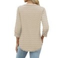 thumbnail image 6 of Ronuti Womens T-shirts 3/4 Sleeve Henley Tops for Women Ladies Premium Printed T-shirt Solid color Tops, 6 of 9