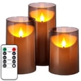 thumbnail image 1 of NURADA Flameless Candles with Remote Timer: 3D Wick Battery Operated Led Pillar Candle Unbreakable Acrylic Fake Candle Set for Hom, 1 of 6