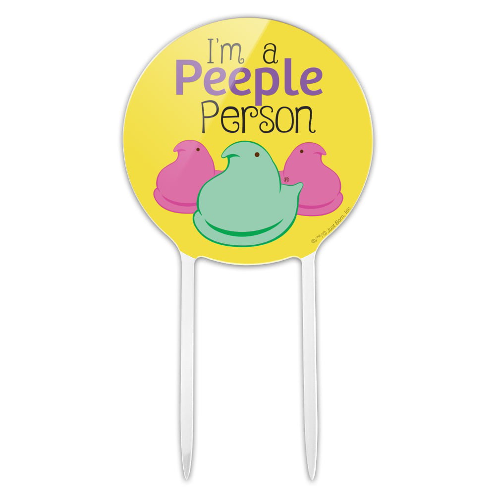 Acrylic I'm A Peeple Person Peeps Cake Topper Party Decoration for Wedding Anniversary Birthday Graduation