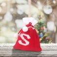 thumbnail image 5 of Fmbmuo Red Christmas Gift Bags Small 26 Letter 1Pcs Decorations Cloth Drawstring Fluorescent Christmas Bag for Office Party Gift Exchange, 5 of 5