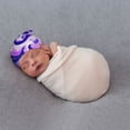 thumbnail image 5 of Sikiie Swirl Print Blue Purple1 Baby Newborn Hats, Infant Knotted Baby Hat, Beanie Top Knot Caps for Baby Boys Girls, 5 of 5