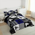 thumbnail image 3 of Homewish Motorcycle Motor Biker Bedding Comforter Set,Extreme Speed Sport Twin Comforter Sets,Gray Splatter Ink Bedding Set For Children,Luxury Bedroom Decor Reversible,2 Pieces, 3 of 8