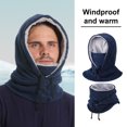 thumbnail image 1 of LJNYFDC Face Neck Protection Cap Outdoor Hat with Integrated Scarf Thick Plush Windproof Cold Proof Soft Adjustable for Unisex Cycling, 1 of 7