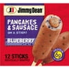 Jimmy Dean Blueberry Pancakes & Sausage on a Stick, 30 oz, 12 Count (Frozen)