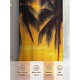 thumbnail image 6 of Coconut Tree Sheer Curtains 108 Inch Long 2 Panels, Summer Beach Ocean Sunset Modern Light Filtering Rod Pocket Curtains, Sheer Voile Drapes for Living Room Bedroom, 52"x108", 6 of 8