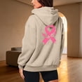 thumbnail image 5 of Bibifish Womens Zip Up Hoodies Breast Cancer Awareness Ribbon Hooded Sweatshirts Relaxed Fit Long Sleeve Hooded Jackets With Pockets, 5 of 7