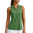 thumbnail image 3 of Golf Shirts for Women Sleeveless V Neck Workout Tank Tops Collared Quick Dry Tennis Running Polo Shirts, XL, 3 of 6