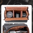 thumbnail image 4 of Bolso vintage unisex con estilo para cámara - Bolso bandolera informal para fotografía - Bolso impermeable para cámara DSLR y sin espejo retro para hombre con interior antigolpes, 4 of 5