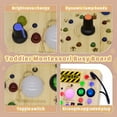 thumbnail image 6 of FPCYCG Montessori Wooden Busy Board with LED Light Switches for Toddler, Kids Fidget Learning Sensory Travel Toys for Boys and Girls, 6 of 7