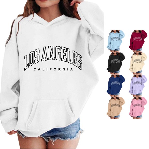Zylarhe Kids Sweatshirts Girls Hoodies and Sweatshirts for Girls Cute Long Sleeve Pullover Sweatshirt for Kids Casual Style White 9-10 Years