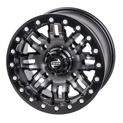 4/110 Teton Beadlock Wheel 14x7 5.0 + 2.0 Gun Metal/Black for Suzuki King Quad 700 4x4 2005-2007