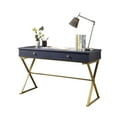 thumbnail image 1 of Riverbay Furniture Writing Desk in Blue and Gold, 1 of 4