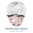thumbnail image 4 of Shower Caps,Halloween Ghosts Pumpkins and Bats Waterproof Shower Cap for Women 4 Pieces,Double Reusable Hair Cover for Shower PEVA Elastic Stretch Hem, 4 of 7