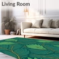 thumbnail image 2 of ODIKA 5'x7' Machine Washable Non-Slip Area Rug, Vibrant Nature Inspired Decorative Foliage Entrance High Traffic Rug with Pad, Green, 581510, 2 of 8