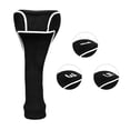 thumbnail image 6 of 3Pcs Golf Club Head Covers Set Driver Woods Headcover Protectors, Durable, Easy to Use , Black, Standard, 6 of 6