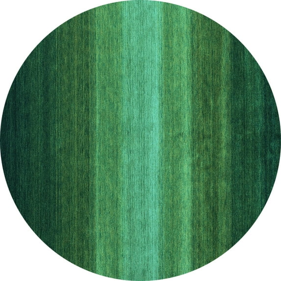 Ahgly Company Indoor Round Abstract Light Blue Contemporary Area Rugs, 7' Round