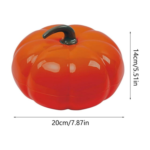 Qocolhg Fall Decorations For Home, Pumpkin Compartment With Lid Candy Box Living Room Coffee Table Snack Melon Storage Box Creatives Pumpkin Shaped Fruit Plates, Thanksgiving Decorations Clearance