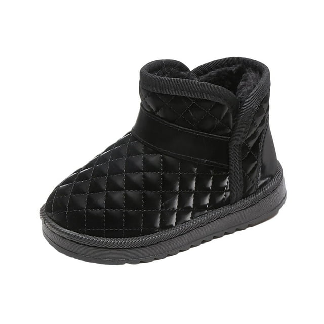 Winter Snow Boots Thick Warm Childrens Snow Boots Soft Leather Winter Daily Outdoor Wear