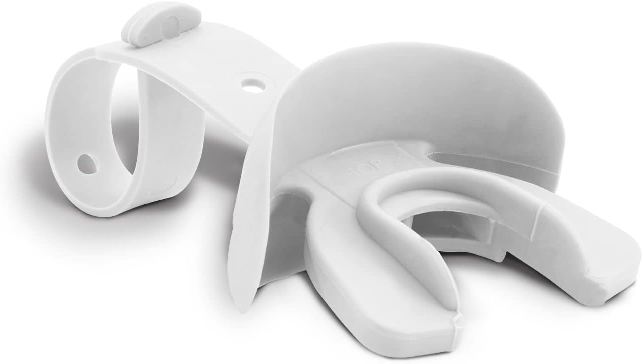 Markwort Unbranded Doubleguard Mouthguard for Football, Lacrosse, MMA, Boxing, Braces - Breathable Doubleguard with Lip Protection and Strap,White