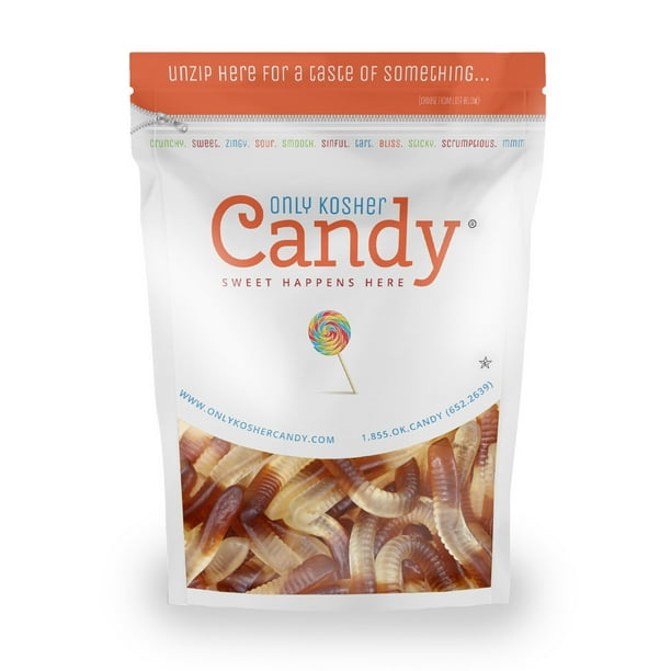 Only Kosher Candy Gummy Cola Worms for Kids and Adults Kosher