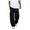 thumbnail image 5 of Mens Wide Leg Cargo Baggy Sweatpants Casual Solid Color Wide Leg Pants with Adjustable Ankle Drawstring, 5 of 5