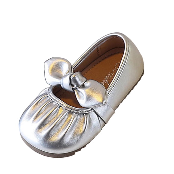 Xfvqtps Girls Slip on Flats Mary Jane Shoes Soft Sole Bow Detail Ballet Princess Shoes for Spring Summer Casual Outfit