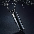 thumbnail image 2 of kurtrusly Cremation Urn Necklace Keepsake Pendant Container for Private Items Hair Men Black, 2 of 9