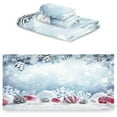 thumbnail image 2 of SKYSONIC 3 Pack Towel Christmas Pattern Cotton Bath Towel Set (1 Bath Towel, 1 Hand Towel, 1 Washcloth) for Bathroom, Super Soft and Quick Dry Towels, 2 of 7
