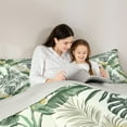 thumbnail image 5 of Manfei Plam Mostera Leaf Full Size Comforter Sets,Tropical Botanical Plant Bedding Comforter Set,Green White Bedding Sets For Kids,Microfiber Bedroom Decor Reversible,3-Piece, 5 of 8