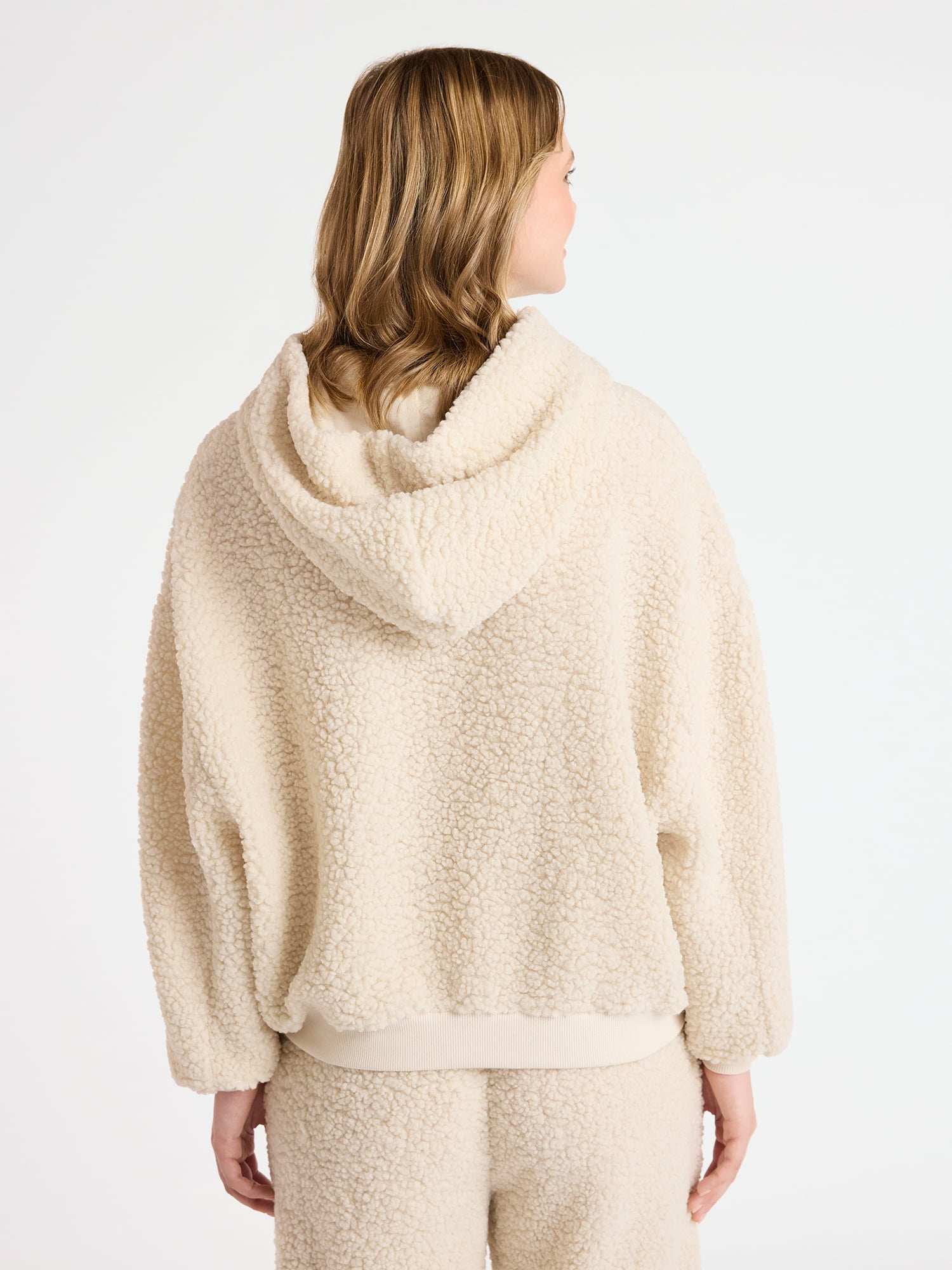 Embroidered Plush Pullover Hoodie, Women's - image 3