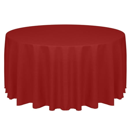 

Ultimate Textile (10 Pack) Faux Burlap - Havana 90-Inch Round Tablecloth - Basket Weave Holiday Red
