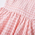 thumbnail image 4 of SBYOJLPB Children's Dress Checkered Print Strap Waist Irregular Skirt Dress Long Sundress for Girls, 4 of 5