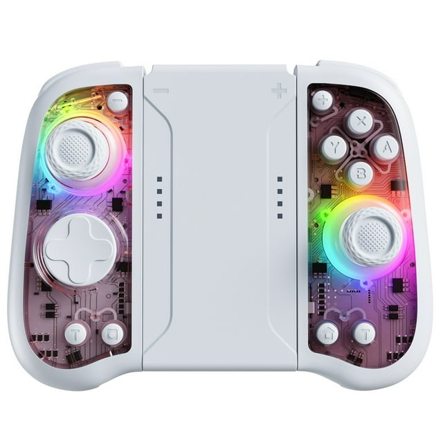 Mando inalámbrico para Nintendo Switch/iOS/Android/PC con joystick de efecto Hall, botones mecánicos, programación de macros, iluminación RGB, doble vibración y carga rápida USB-C