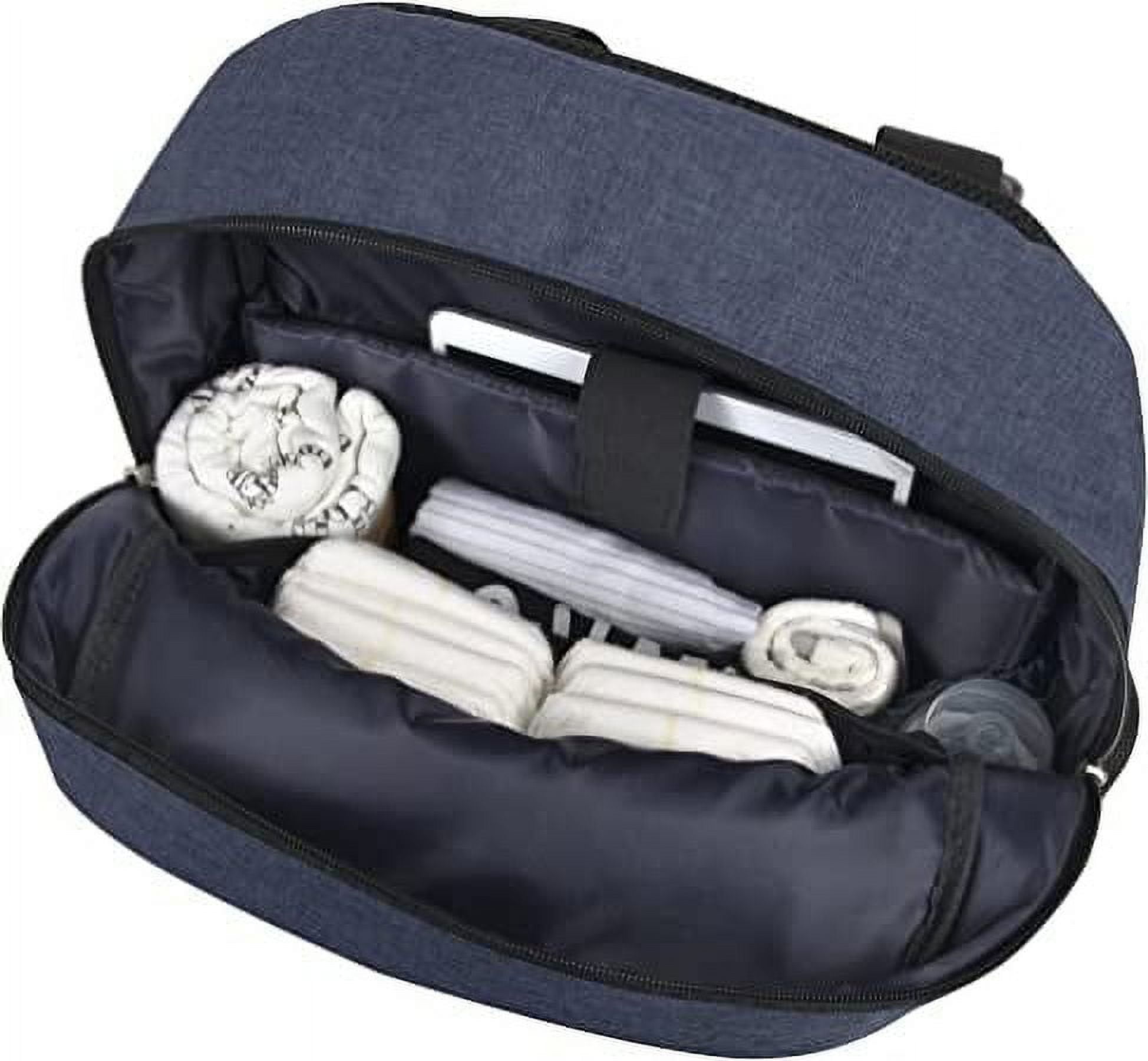 Fisher-Price Fastfinder Multipocket Grey Diaper Bag Backpack with Changing Pad and Stroller Straps (Blue)