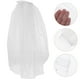thumbnail image 2 of EeaseMX Velo de novia de tul con perlas y peineta para mujer, ideal para fotografía de novia, niña de las flores y fiesta de bodas (blanco), 2 of 8