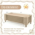 thumbnail image 3 of Barara King Kids Stackable Daycare Cot Pack of 6 with Detachable Oxford Cloth-Beige, 3 of 7