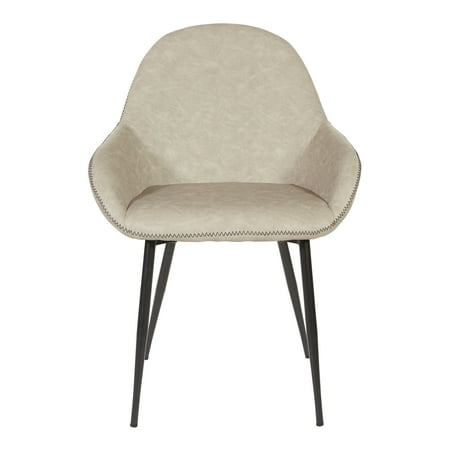 Office Star Products - Mid-Century Powder-Coated Metal Chair - Fog