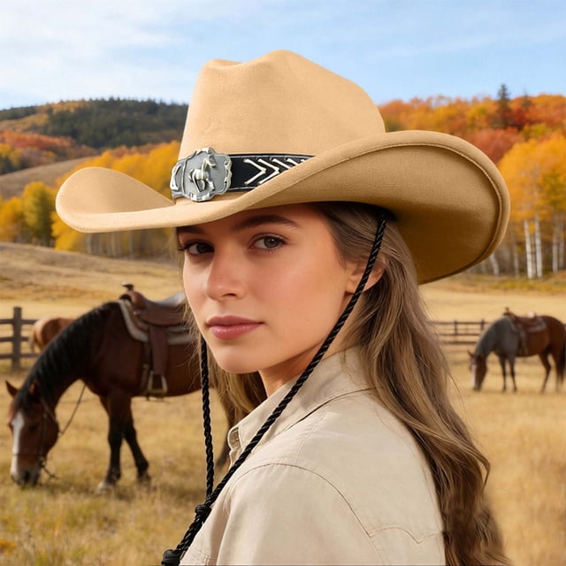 Chapeau de Cowboy Western Classique pour Extérieur Maison Loisirs Accessoire de Robe à la Mode