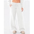 thumbnail image 5 of BAKREP Women's Sweatpants Wide Leg Elastic Loose Relaxed Sweat Pants Spring Winter Clothes Baggy Drawstring Joggers with Pockets, 5 of 12