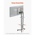 thumbnail image 6 of Rolling TV Stand Mobile TV Cart for 32 to 65 Inch Screens Height Adjustable Portable Monitor Stand with Wheels Holds 88 lbs for Living Room Bedroom Office Outdoor Max VESA 400x400mm, 6 of 6